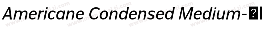 Americane Condensed Medium字体转换